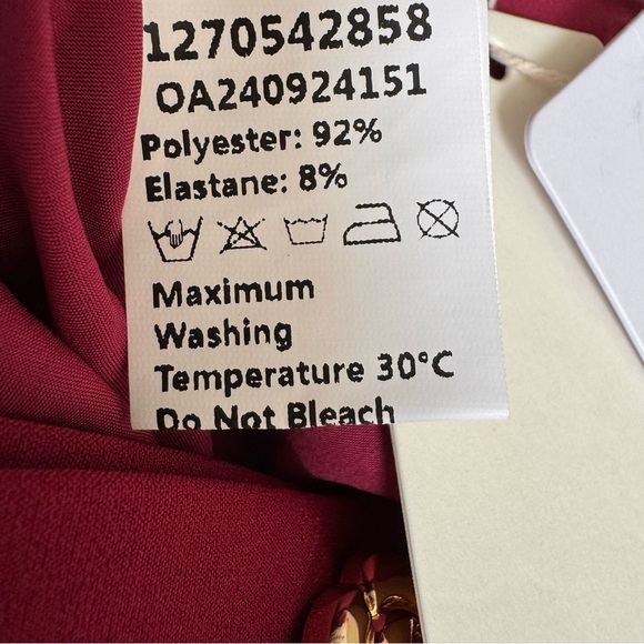 NWT Commense Red Whimsigoth black laceMini Skirt with Gold flower Buttons Medium - Picture 8 of 9